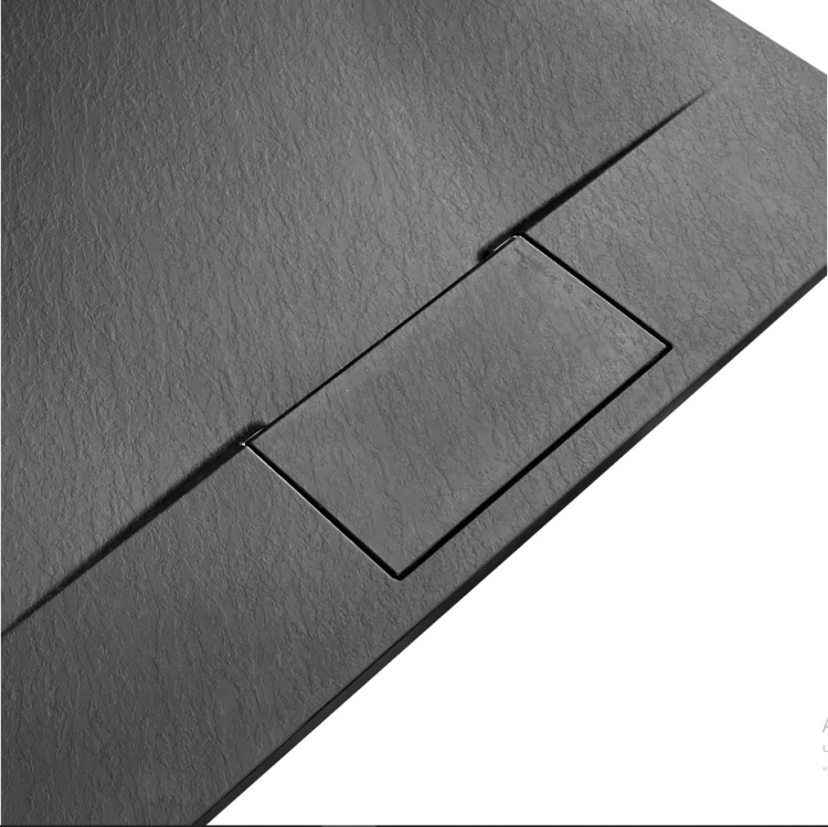 піддон Rea Bazalt Long 90x120 прямокутний, чорний (REA-K3325)