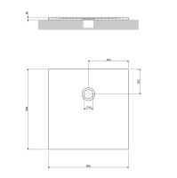 поддон Omnires Aquapure M+ 80х80 matt white (AQUAPURE80-KBM)