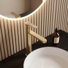 змішувач для умивальника Rea Arcos brushed gold (REA-B6972)