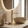 змішувач для умивальника Rea Arcos brushed gold (REA-B6972)