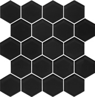 мозаика Paradyz Uniwersalna szklana heksagon 25,8x28 nero