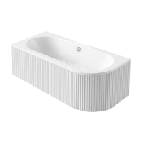 акрилова ванна Rea Orion Stripe 149,5x75 left кутова, пристінна, white (REA-W0071)
