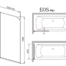 штора для ванної Radaway EOS PN 70 скло прозоре (205101-101R)