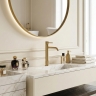 смеситель для умывальника Rea Lungo Stripe высокий, brushed gold (REA-B8051)