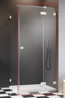 душові двері Radaway Essenza Pro KDJ 90x200 права, прозоре скло, білий (10097090-04-01R)