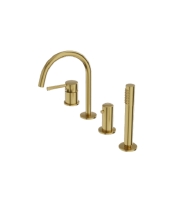 смеситель для ванны Lavita Orion на 4 отверстия, brushed gold (5900378341505)