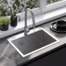 кухонная мойка Rea Liam 58x45 с сифоном, brush nickel (ZLE-06006)