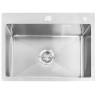 кухонная мойка Rea Liam 58x45 с сифоном, brush nickel (ZLE-06006)