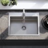 кухонная мойка Rea Liam 58x45 с сифоном, brush nickel (ZLE-06006)