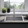 кухонная мойка Rea Liam 58x45 с сифоном, brush nickel (ZLE-06006)