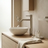 смеситель для умывальника Rea Lungo Stripe высокий, brushed nickel (REA-B8053)