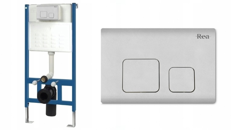інсталяційна система Rea для унітазу + кнопка F біла (REA-E0018)