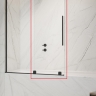 штора для ванны Radaway Furo PND II 58,8x150 левая, прозрачное стекло, черный (10109588-54-01L)