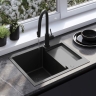 кухонная мойка Rea Paul 60x48 с сифоном, black (ZLE-06011)
