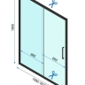душові двері Rea Rapid Slide 160x195 безпечне скло, прозоре, chrome (REA-K5457)