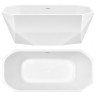 ванна акриловая Rea Diamanti 170x80 отдельностоящая, white (REA-W1864)