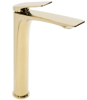 смеситель для умывальника Rea Avalon высокий, gold (REA-B1127)