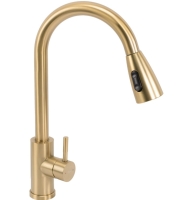смеситель для кухни Rea Cross с выдвижным изливом, gold brushed (REA-B5311)