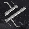 смеситель для умывальника Rea Lungo Stripe низкий, brushed nickel (REA-B8052)