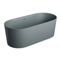 ванна Omnires Ovo M+ 160х75 овальна matt ash grey (OVO160WWZPAG)