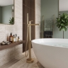 змішувач для ванни Rea Grace підлоговий brushed gold (REA-B2236)