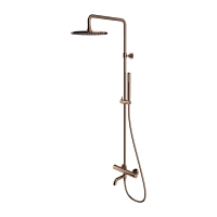 душова система Omnires Y із термостатом, polished copper (Y1234CP)