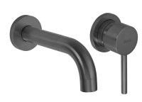 смеситель для умывальника скрытого монтажа Rea Lungo Long tytan + box (REA-B6383)