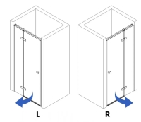 душевая дверь Rea Atlas 100x200 безопасное стекло, прозрачное, справа, chrome (REA-K4665)