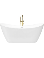 ванна акрилова Rea Ferrano Slim 170х80 + сифон + клапан click/clack, white (REA-W4330)