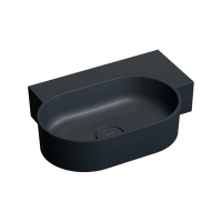 умивальник Omnires Ovo M+ 55,5x38,5 кутовий, правий, matt black lava (OVO555UWPBLV)