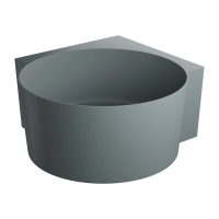 ванна Omnires Ovo M+ 120х120 кругла matt ash grey (OVO120WNAG)