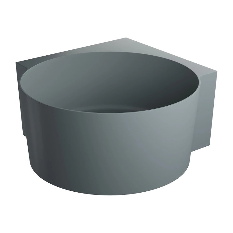 ванна Omnires Ovo M+ 120х120 круглая matt ash grey (OVO120WNAG)