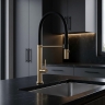 змішувач для кухні Rea Viera з гнучким виливом, brushed gold (REA-B4852)