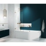 штора для ванны Radaway Essenza Pro PNJ 60 безопасное стекло, прозрачное, золото (10101060-09-01)