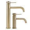 смеситель для умывальника Rea Lungo Grip низкий, brushed gold (REA-B6950)