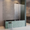 штора для ванны Radaway Furo PND II 53,8x150 левая, прозрачное стекло, хром (10109538-01-01L)