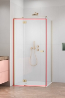 душові двері Radaway Garda KDJ 120х195 ліва, безпечне скло, brushed gold (10700120-99-01L)