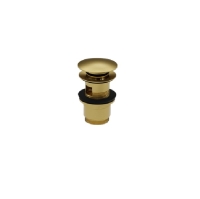 донный клапан Lavita Orion click-clack с переливом, brushed gold (5900378346104)