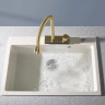 смеситель для кухни Rea Conor с выдвижным изливом, gold brush (REA-B6312)