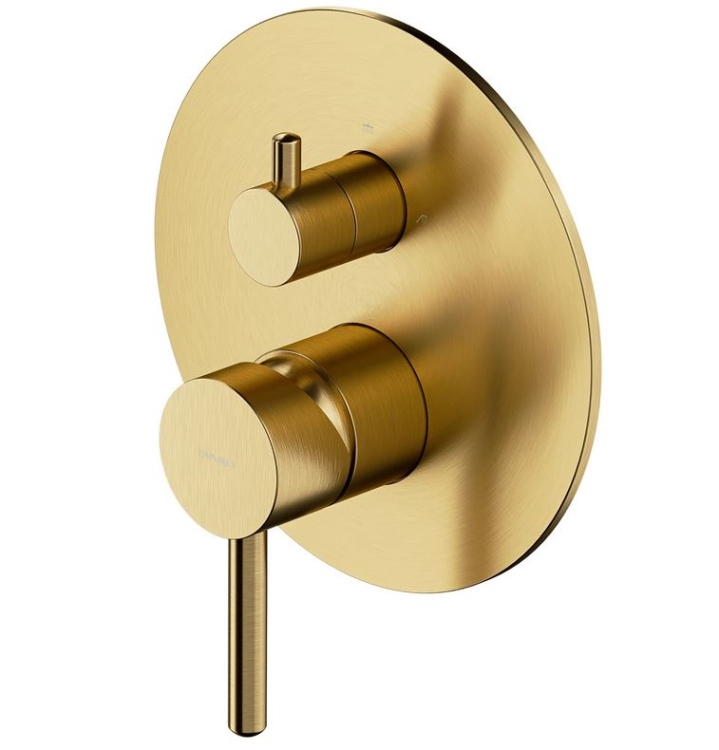 смеситель Omnires Y на 3 потребителя внешняя часть brushed gold (Y1248ROGLB)