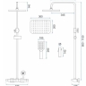 душова система Rea Rob матовий золотий, з термостатом (REA-P6623)