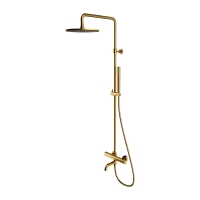 душова система Omnires Y з термостатом, brushed gold (Y1234GLB)