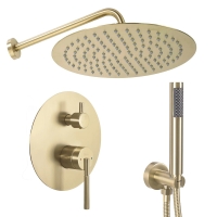 душевая система Rea Argon brushed gold + box скрытого монтажа (REA-P7810)