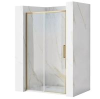 душові двері Rea Rapid Slide 160x195 безпечне скло, прозоре, gold brush (REA-K9381)