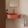 умивальник Omnires Ovo M+ 55,5x38,5 кутовий, лівий, matt terracotta (OVO555UWLTE)