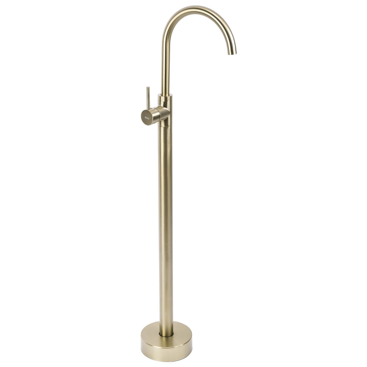 смеситель для умывальника Rea Lungo напольный, brushed gold (REA-B4304)