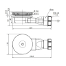 сифон для душевого поддона Radaway Slim черный (R400B)