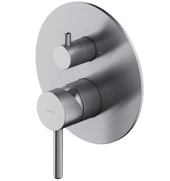 смеситель Omnires Y на 3 потребителя внешняя часть brushed nicel (Y1248RONI)