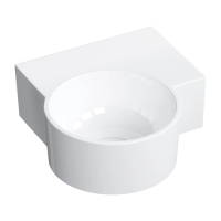 умивальник Omnires Ovo M+ 34,5х33,5 кутовий, правий, gloss white (OVO335UWPBP)