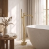 смеситель для ванны напольный Rea Foster brushed gold (REA-B2251)